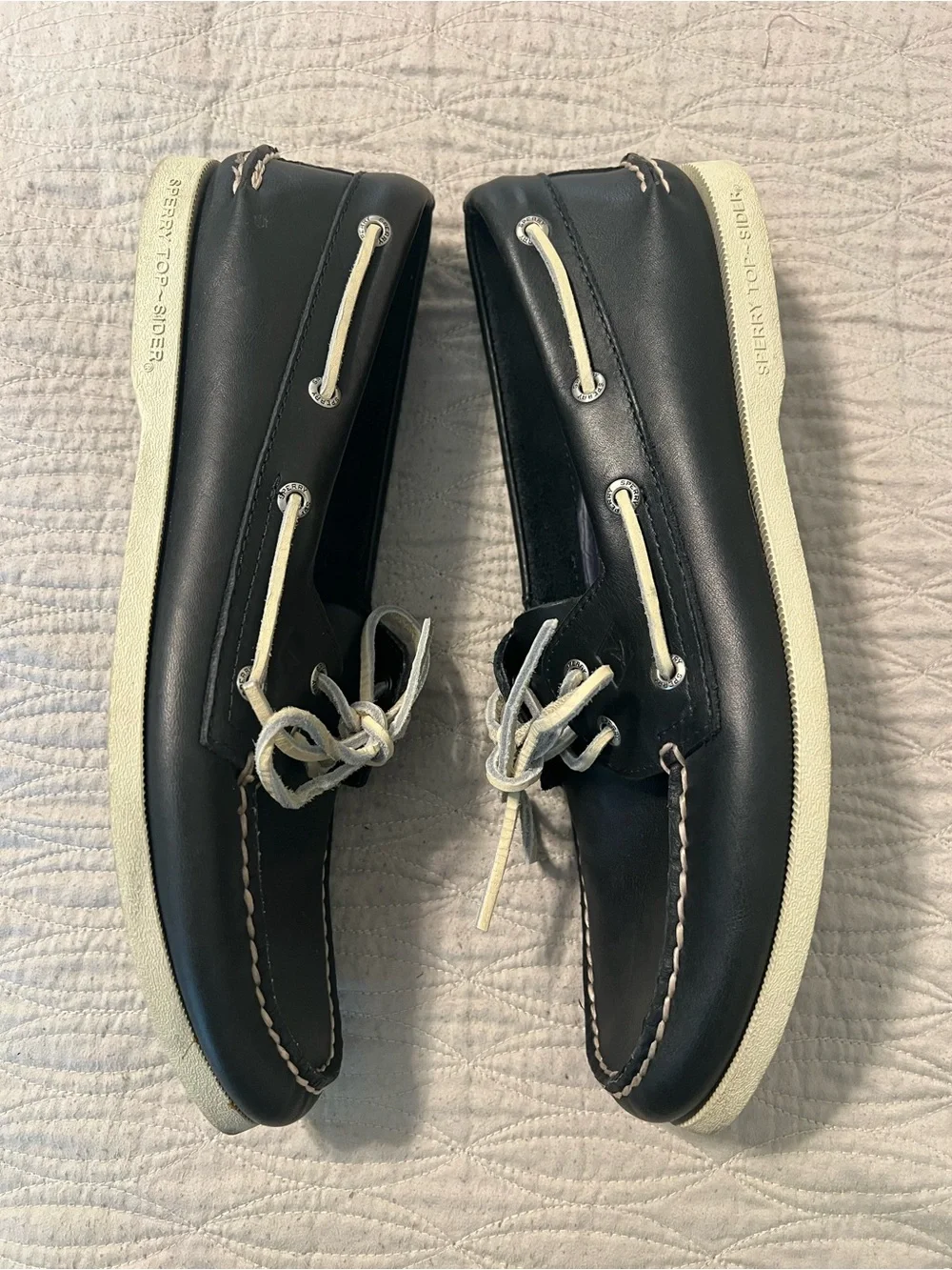 Sperry Navy Leather Boat Shoes
